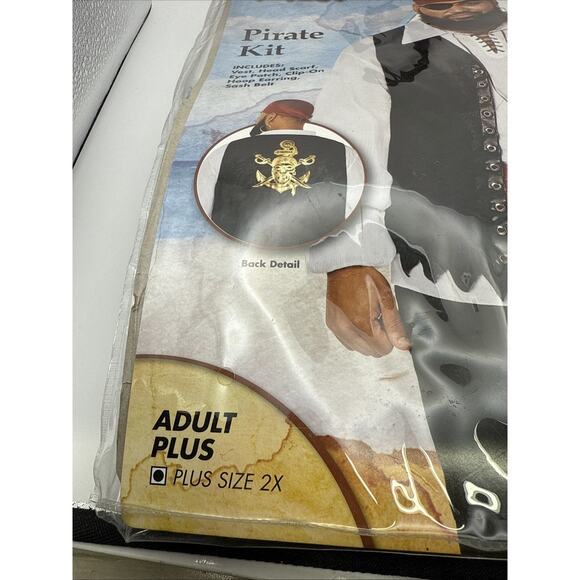 Spirit Halloween Costume Pirate Kit Adult 2X Plus - Picture 4 of 12